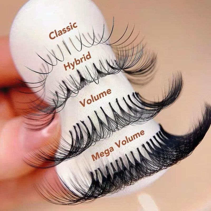 Cluster eyelashes extensions